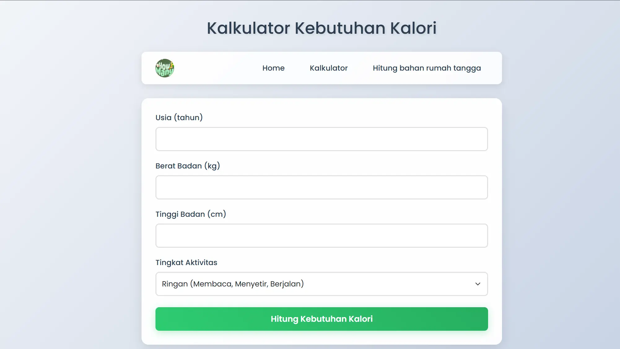 Tampilan aplikasi HowMany pelacak air minum